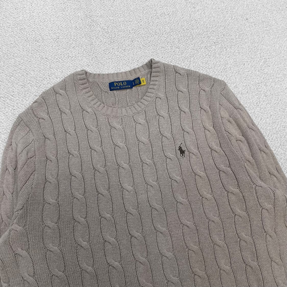 폴로 랄프로렌 포니 로고 케이블 니트 베이지 상품이미지2