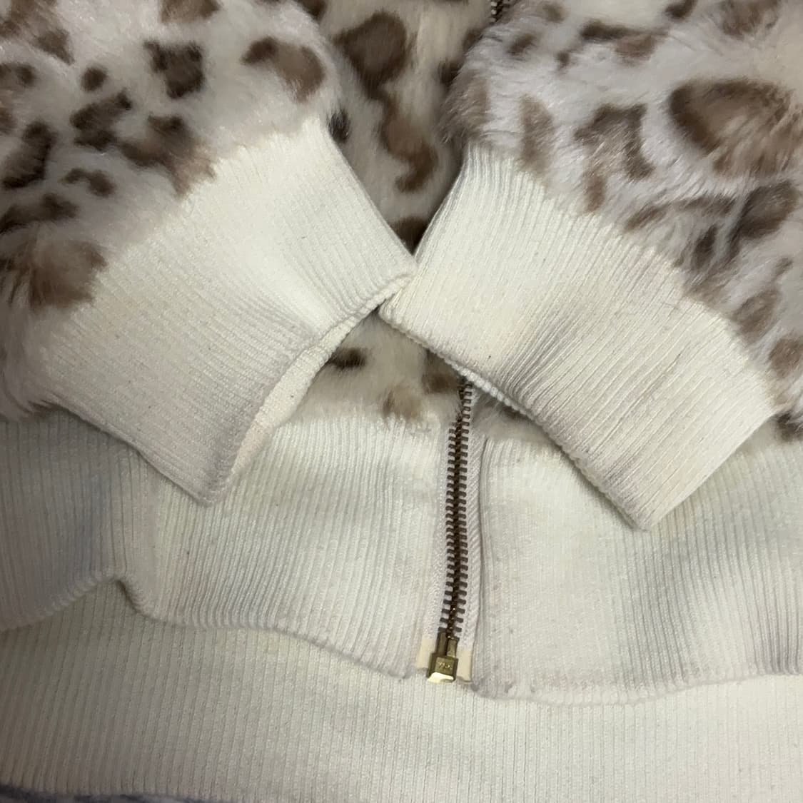 앙크루즈 네코미미 호피 폼폼이 오네갸루 더플코트 상품이미지4