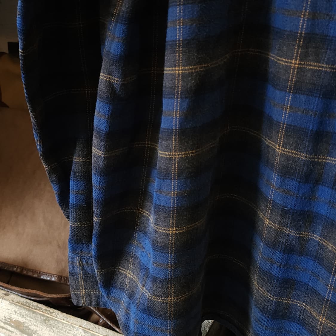 90s 팀버랜드 체크셔츠 플란넬 셔츠 헤비코튼 워크셔츠 블루 xl 상품이미지8