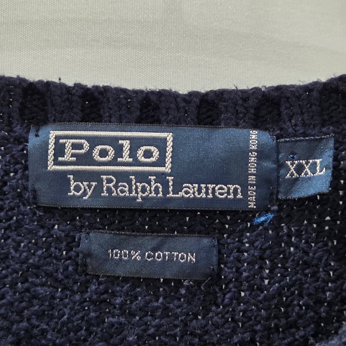 폴로랄프로렌 코튼 니트 네이비 XXL 상품이미지3