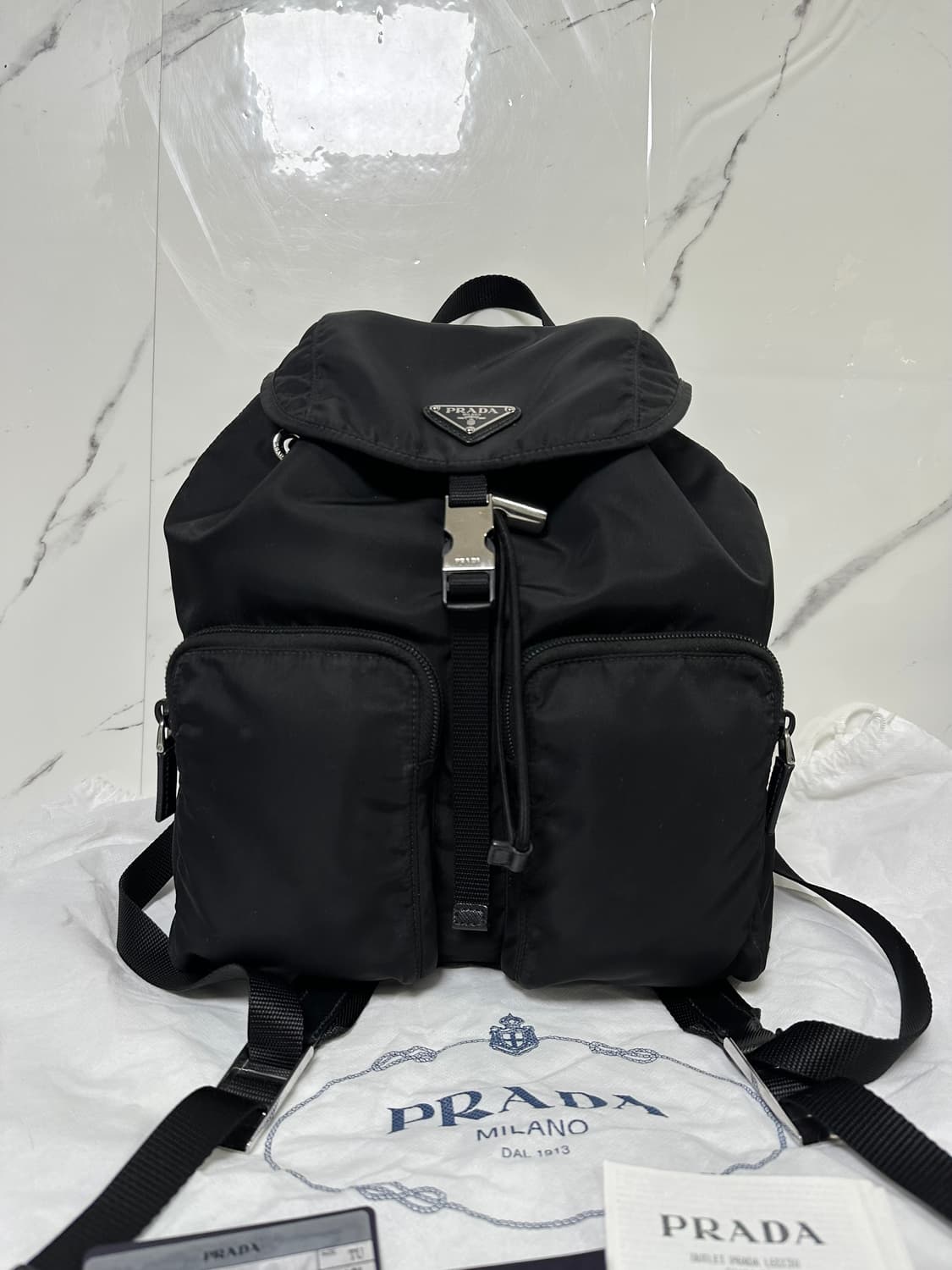 [A+ 정품] 프라다 투포켓 백팩 신형 스몰 상품이미지1