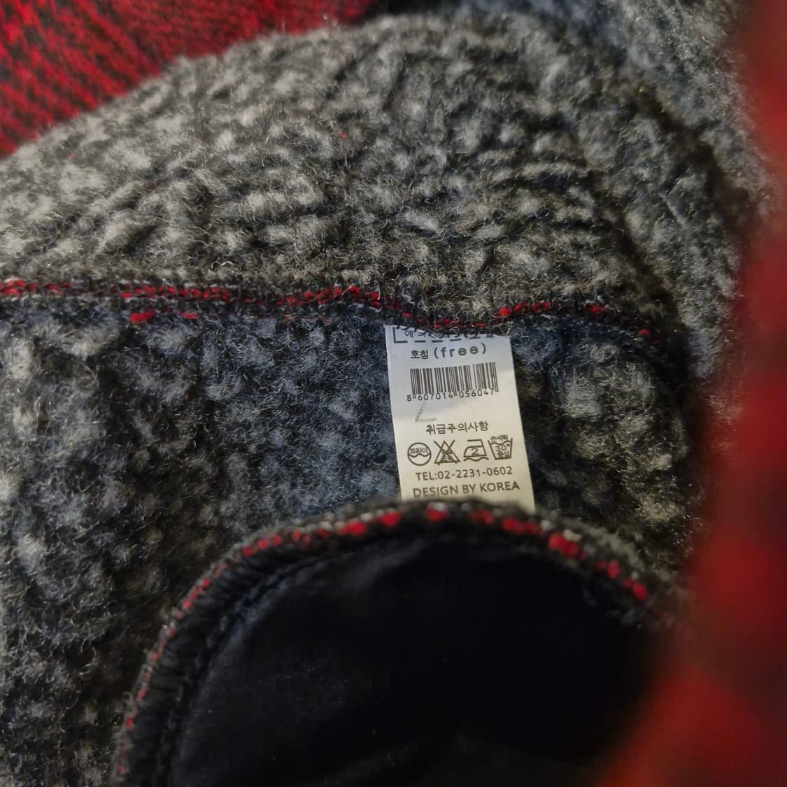 양털 안감 체크 점퍼 F 새상품 상품이미지4
