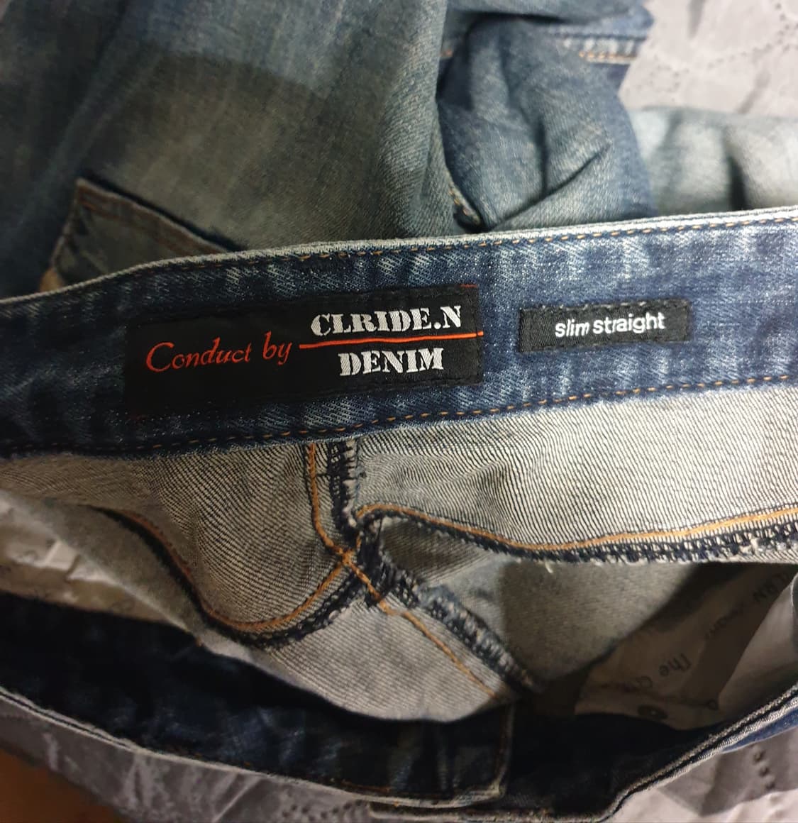 클라이드앤 CONDUCT 빈티지워싱 슬림 스트레이트 데님 팬츠 (34) 상품이미지5