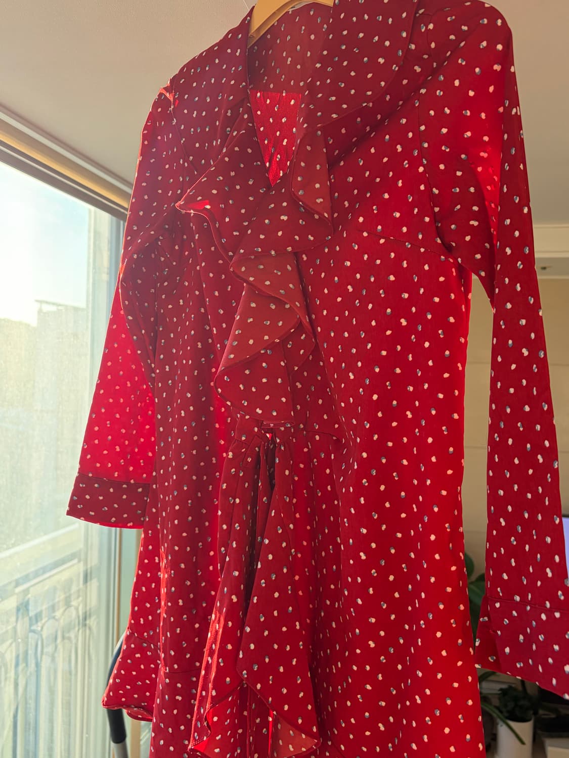 빈티지 레트로 랩 원피스 상품이미지4