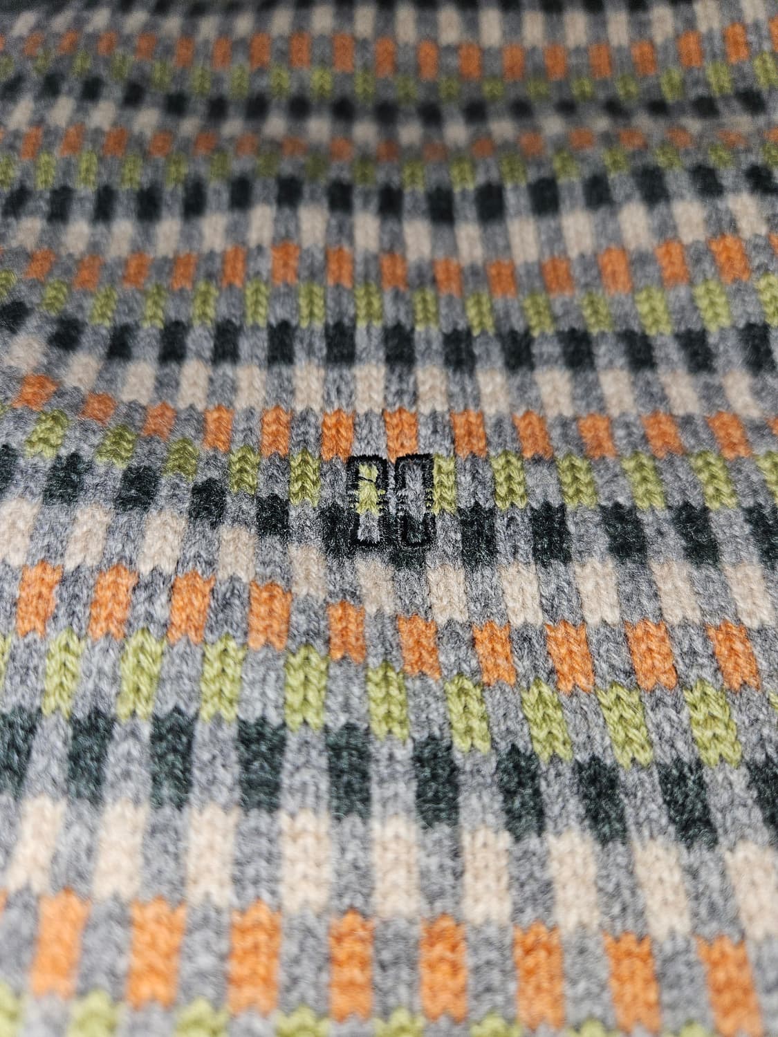 DAKS 닥스 빈티지 니트집업 자켓 라탄체크 봄버 105 상품이미지5