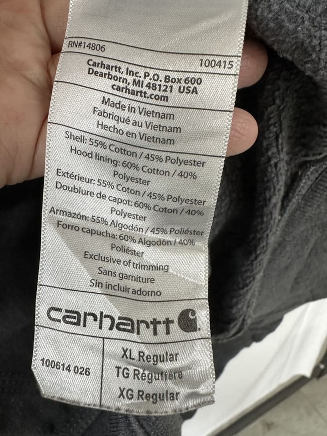[XL] 19FW CARHARTT 칼하트 헤비웨이트 후드집업 상품이미지6