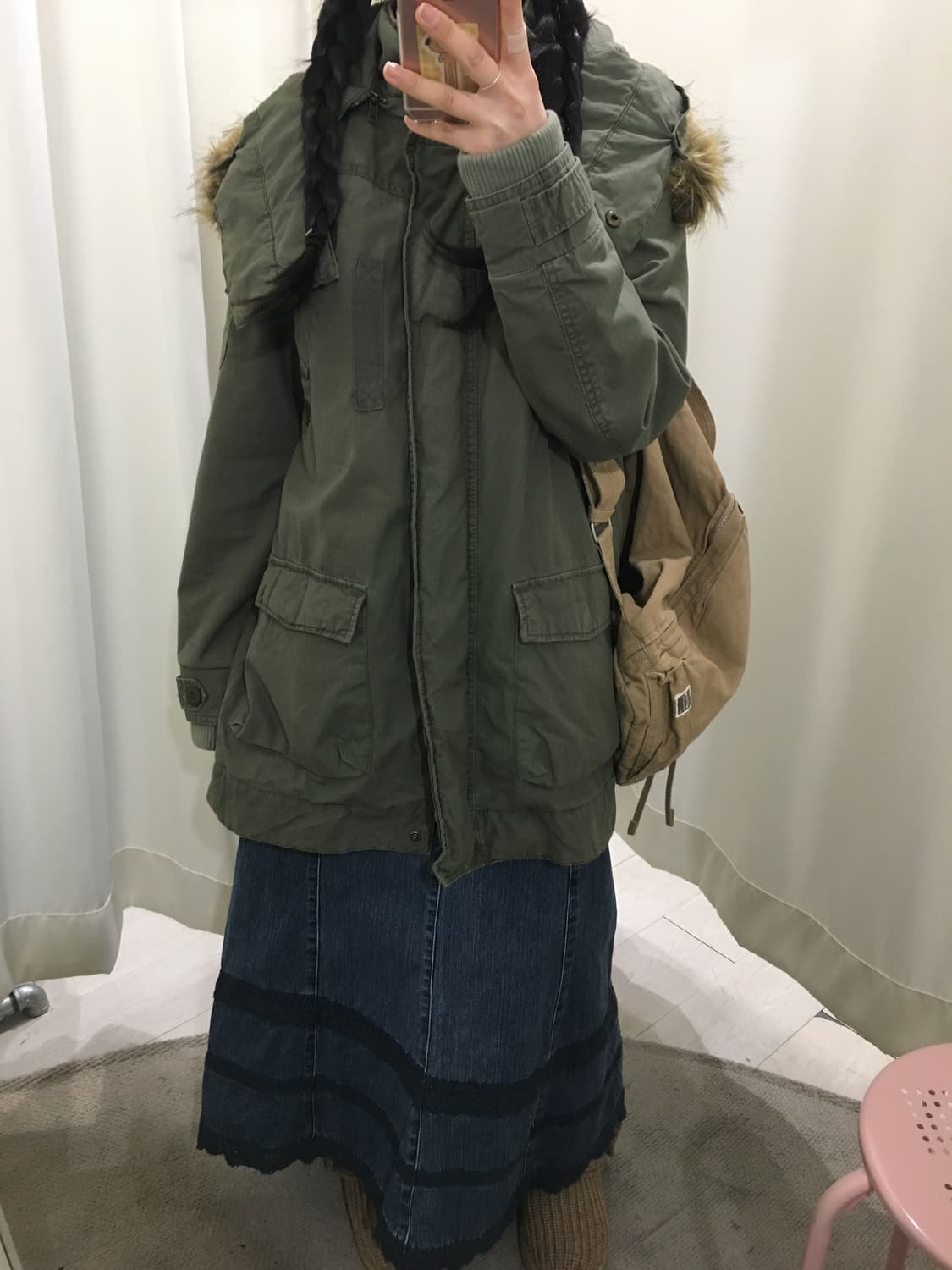 모리걸 양털 베스트 누빔 야상 상품이미지6