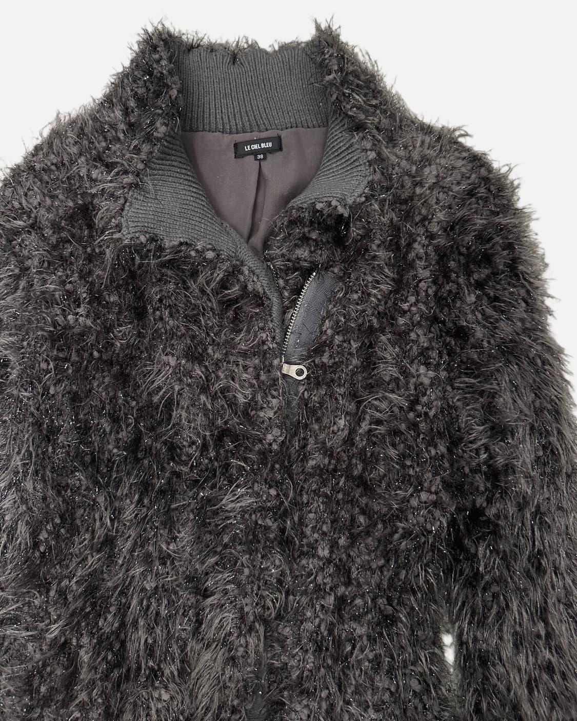 grunge texture hairy coat 상품이미지2