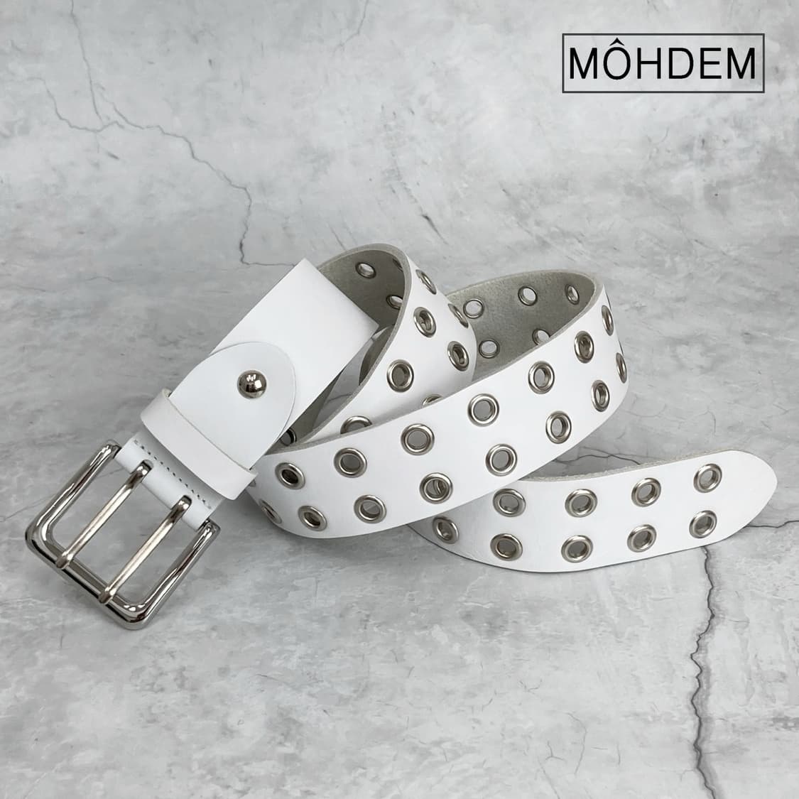 [Unisex]더블 아일렛 이태리소가죽 벨트 상품이미지8