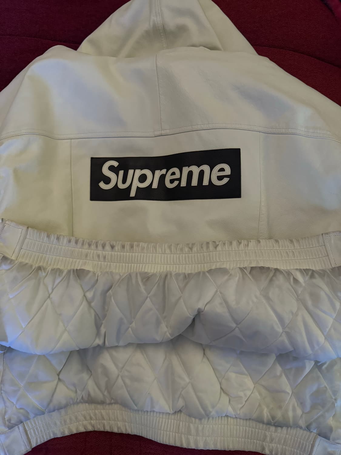 슈프림 나이키 레더 아노락 화이트 L 상품이미지5