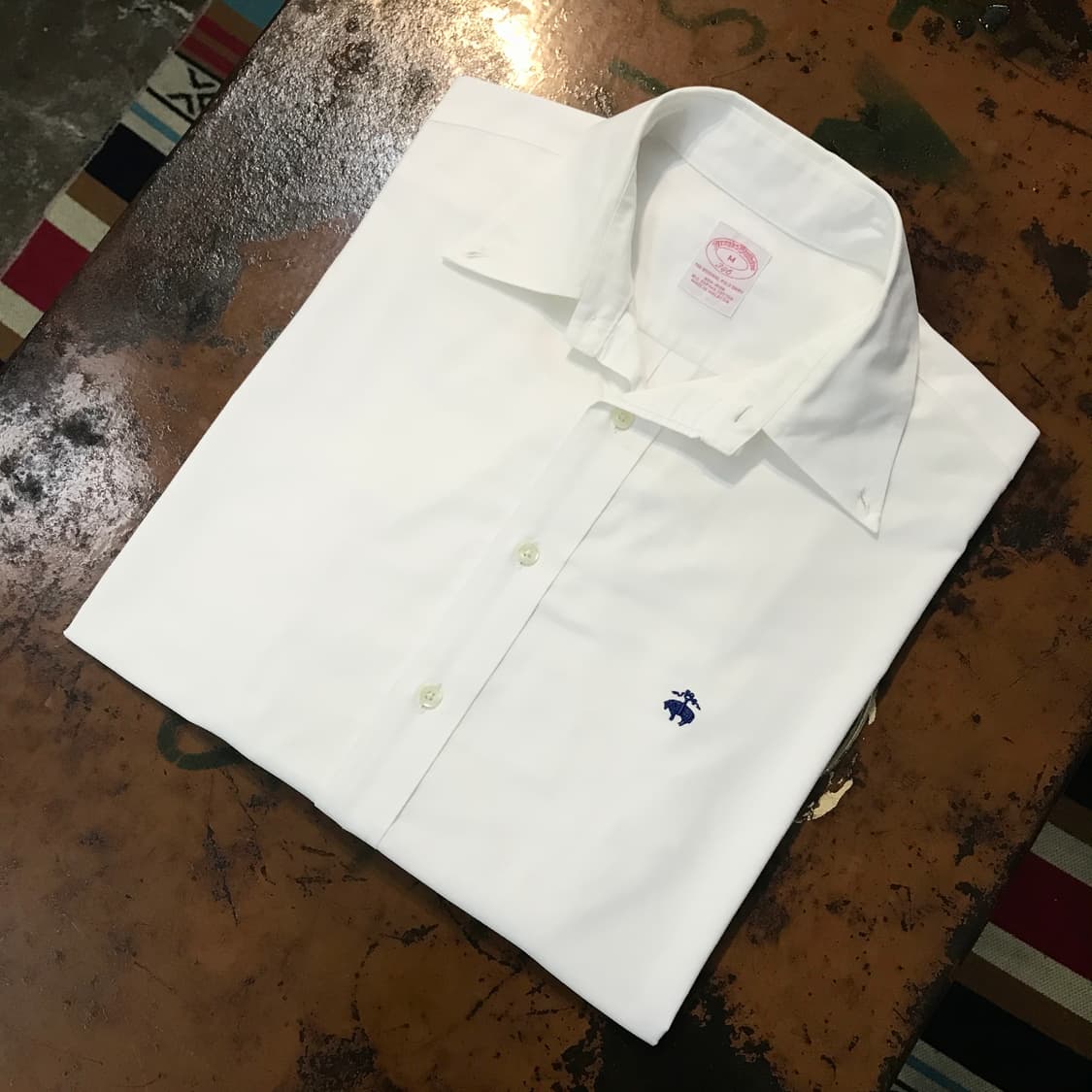 브룩스브라더스 화이트 코튼 셔츠 남성 110 사이즈 상품이미지1