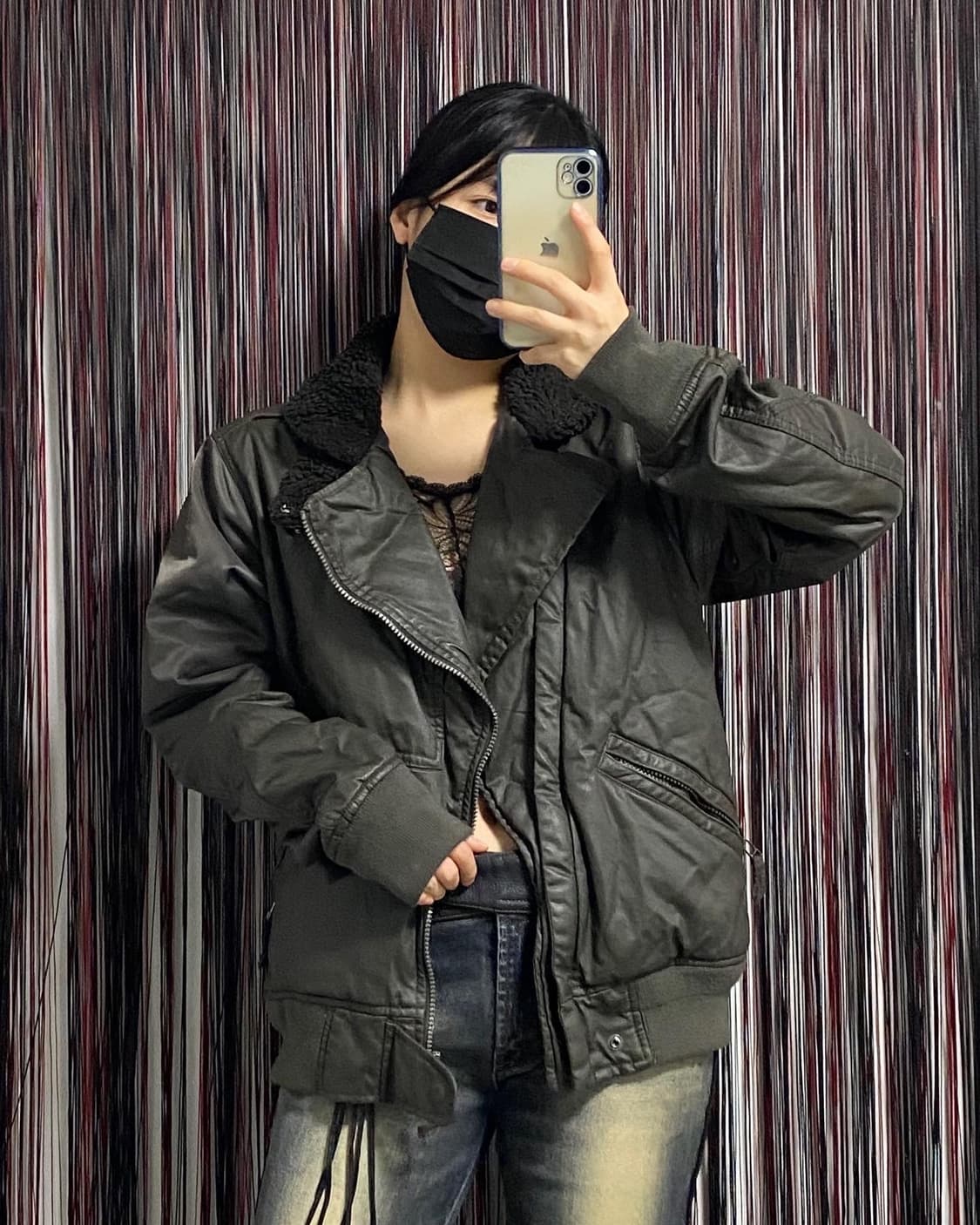 Japan)y2k 무스탕 점퍼 ✔️𝙎𝙞𝙯𝙚  상품이미지4