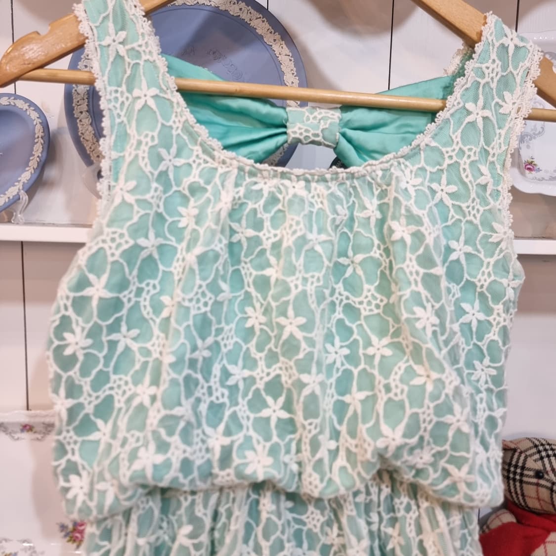 (LIZ LISA/리즈리사) 민트 레이스 리본 원피스 상품이미지2