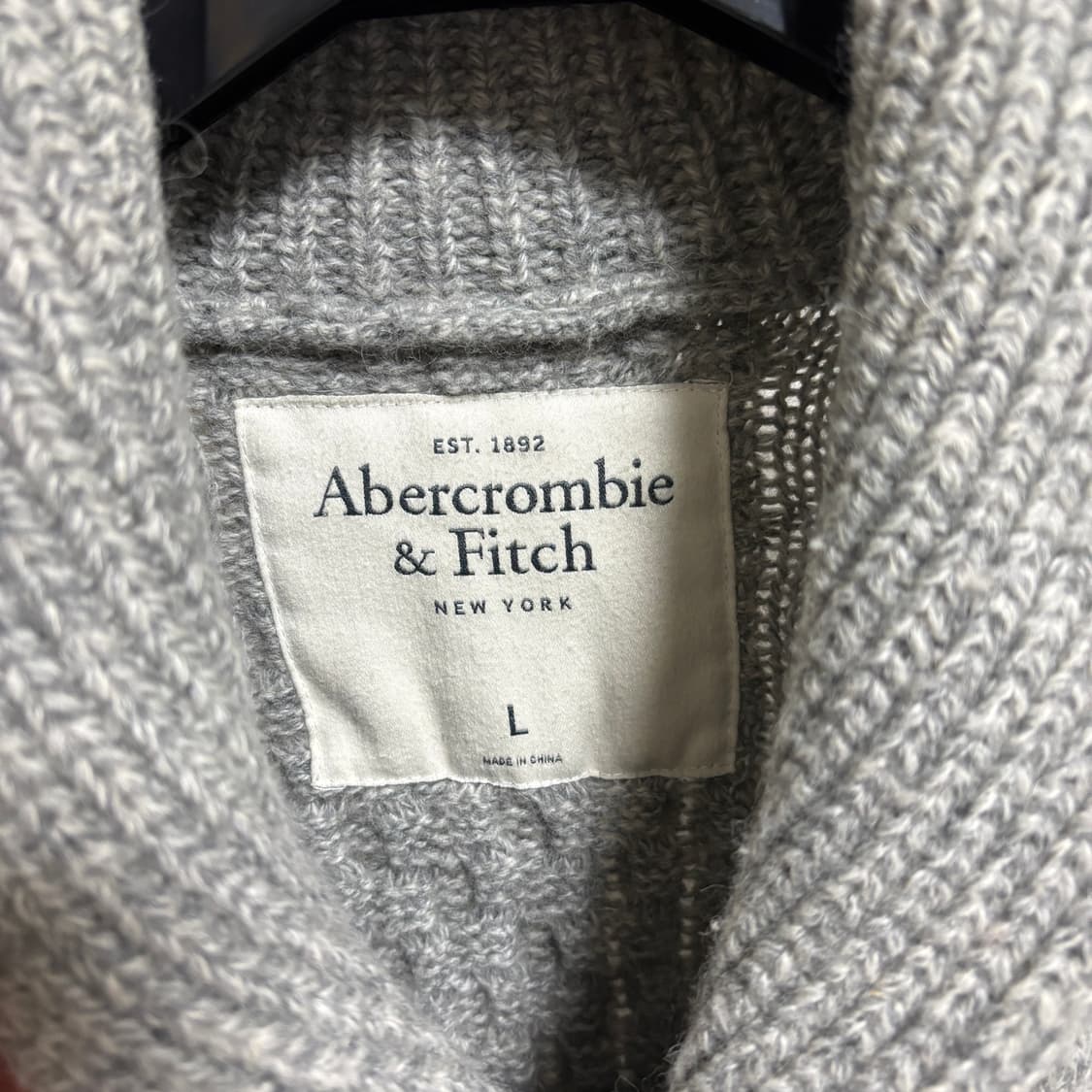 아베크롬비 케이블 숄카라 가디건 / 그레이, L 상품이미지4