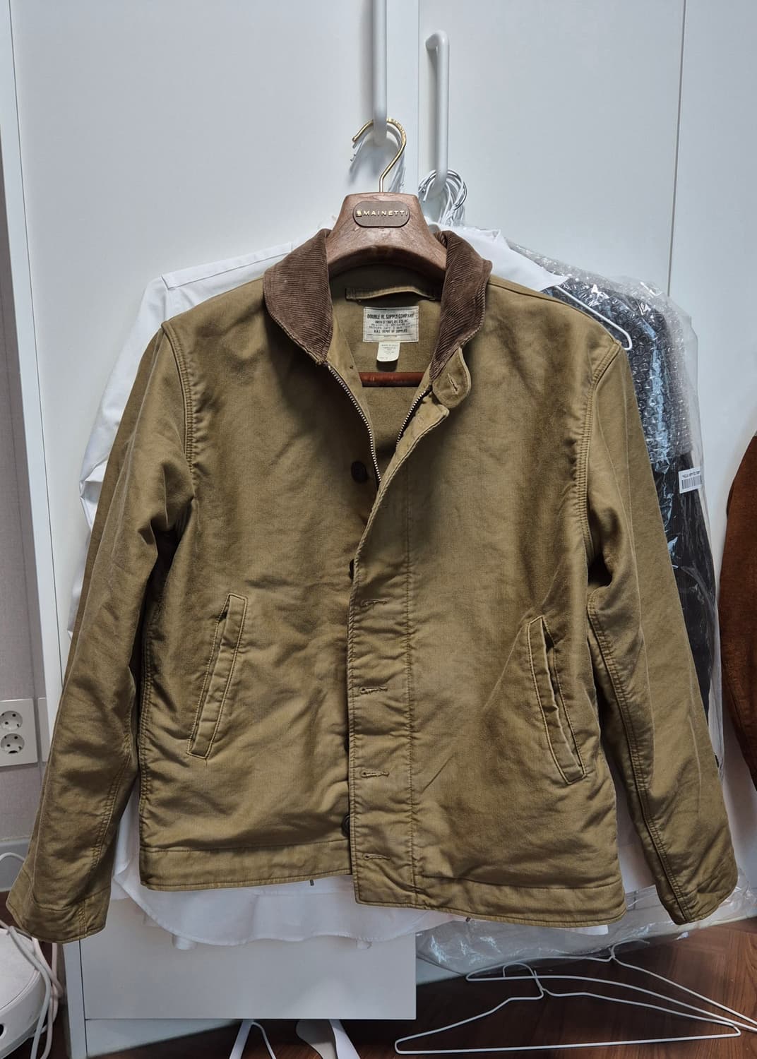 더블알엘 덱자켓 카키 M사이즈 택만뗀 새상품 상품이미지1