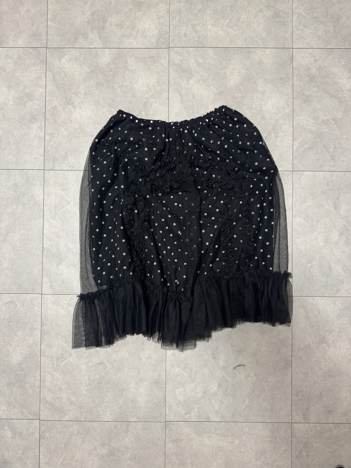 생긴스튜디오 BANDING RUFFLE DOT SHA SKIRT 상품이미지1