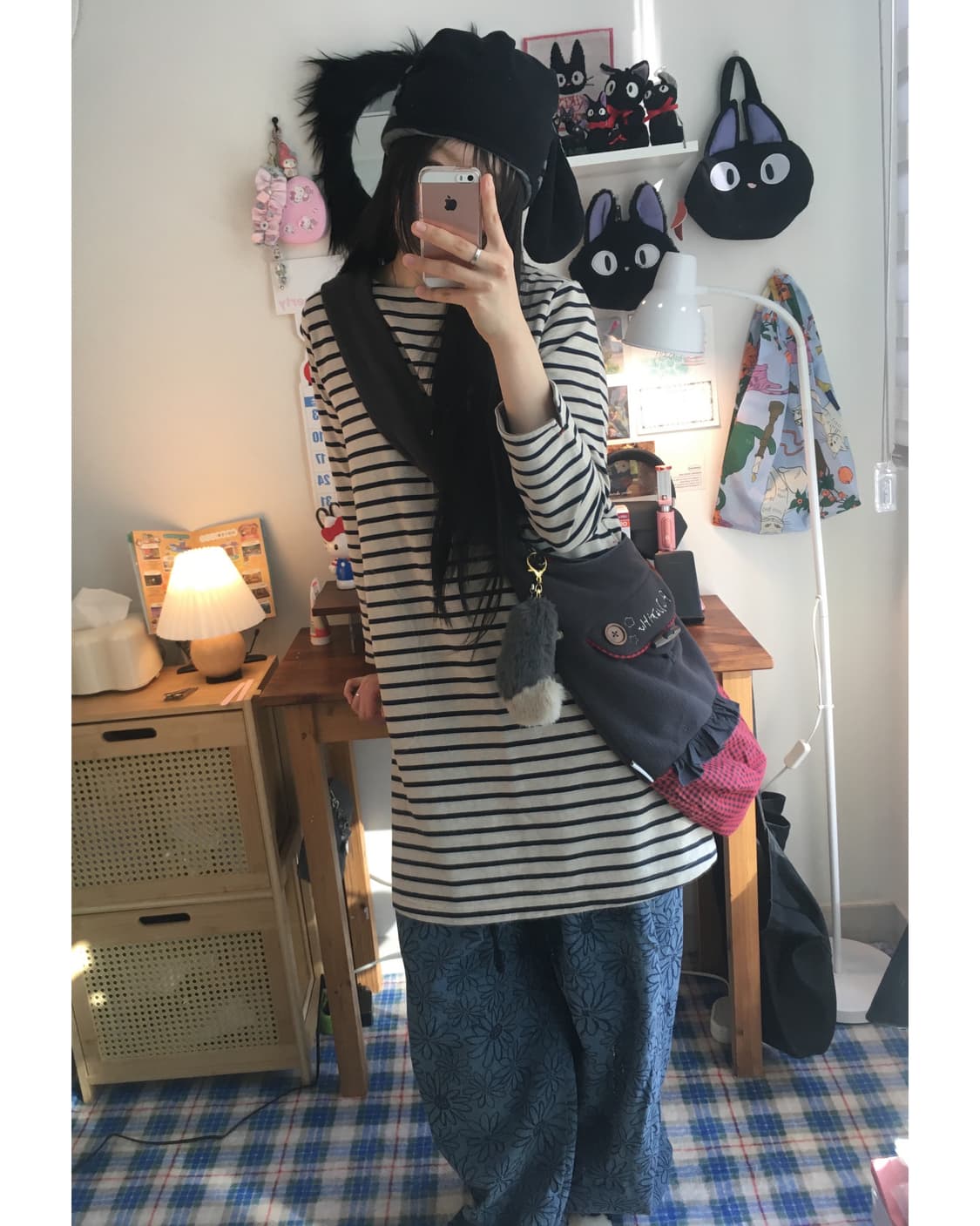 vintage stripe pocket long sleeve dress 상품이미지4