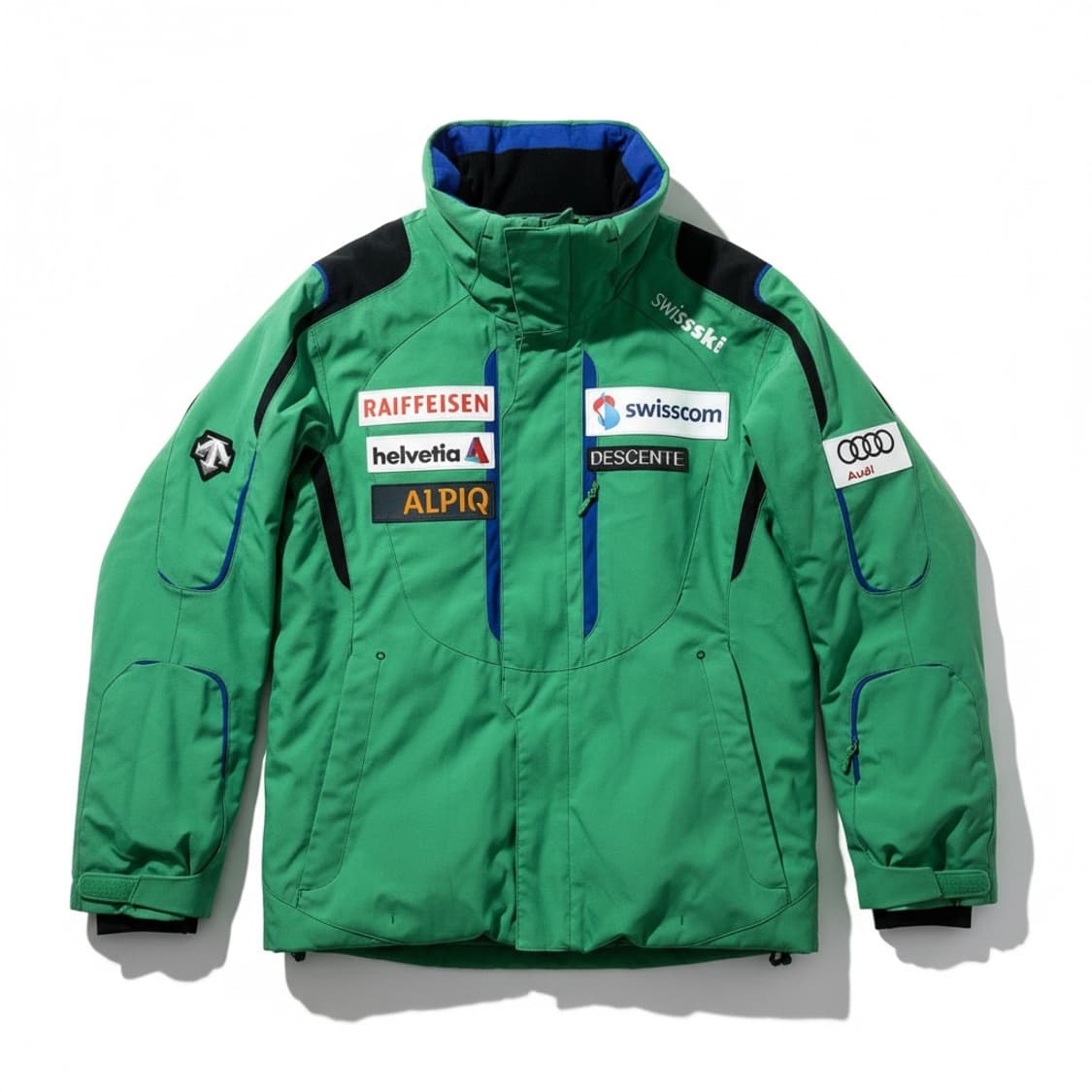 데상트 스위스 스키 팀 그린 패딩 자켓 S 상품이미지1