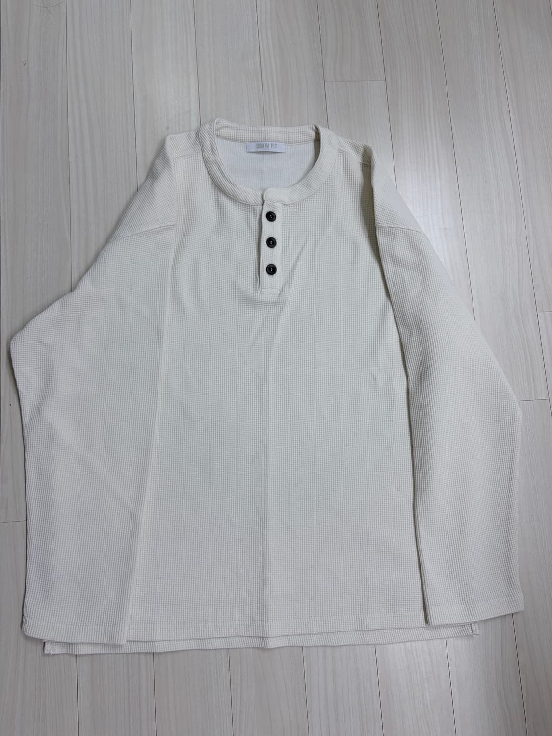 L) 드로우핏 코튼 와플 헨리넥 티셔츠 [IVORY] 판매 상품이미지3