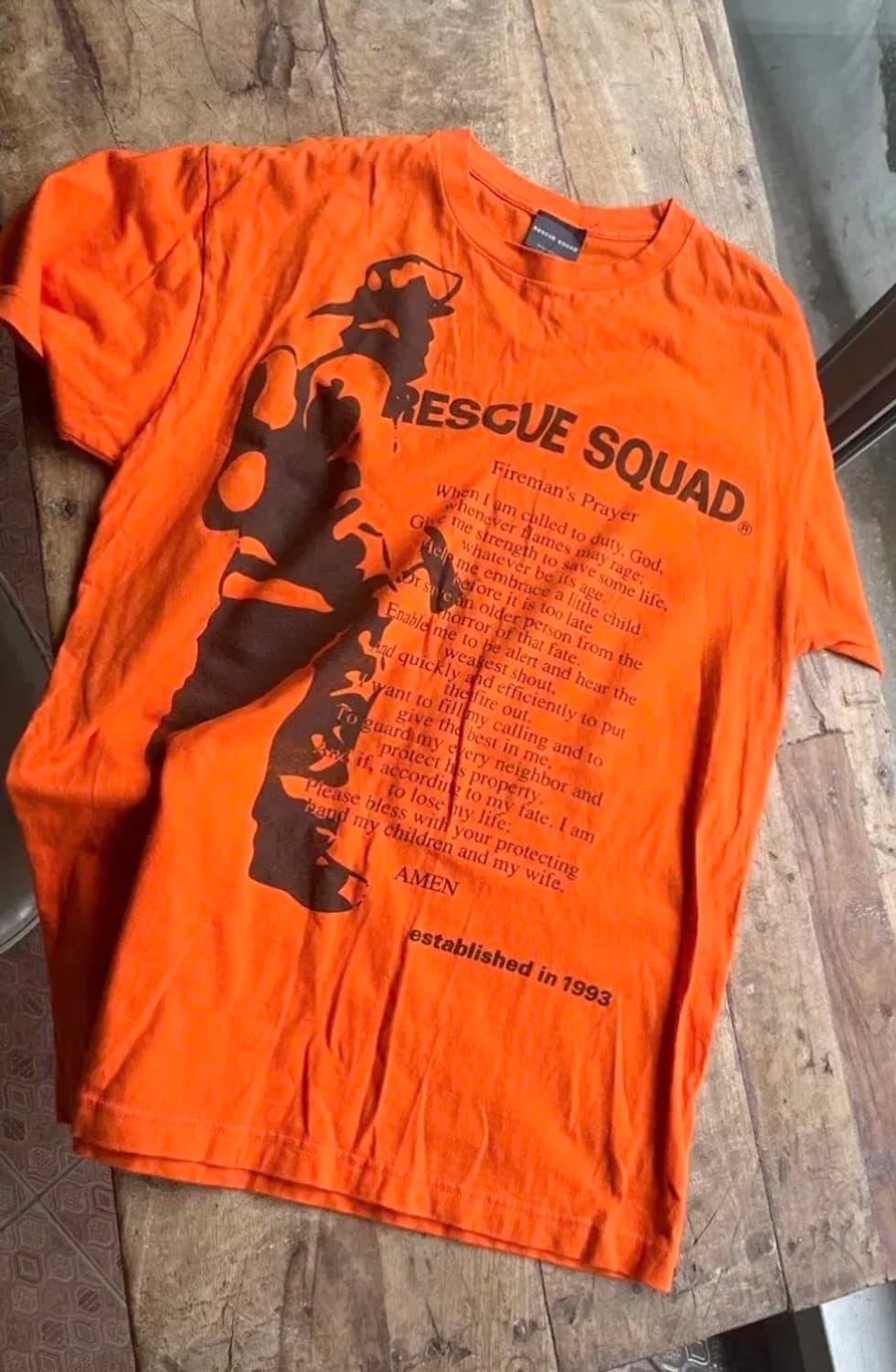 RESCUE SQUAD fireman 소방관티셔츠 상품이미지2