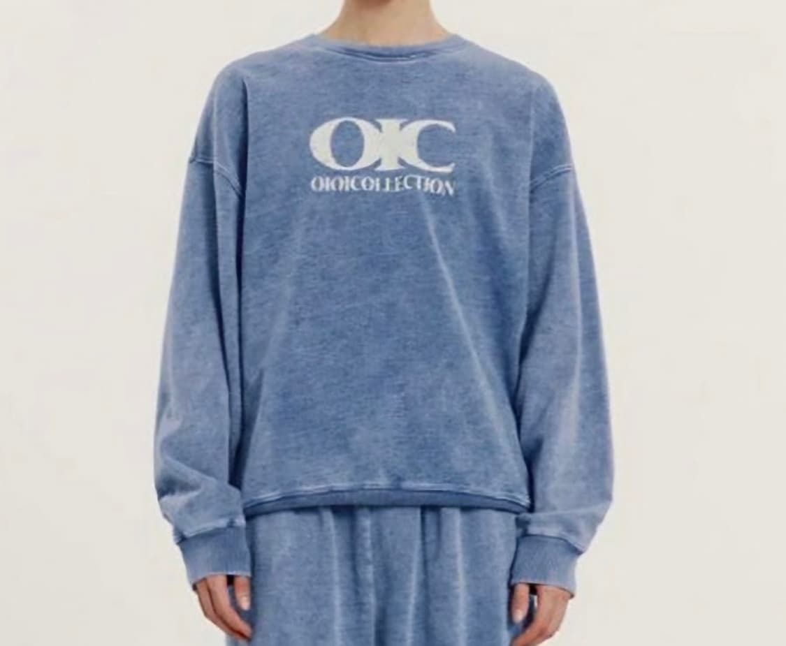 OIOI 빈티지 데님스웻 맨트맨 + 바지 상품이미지1