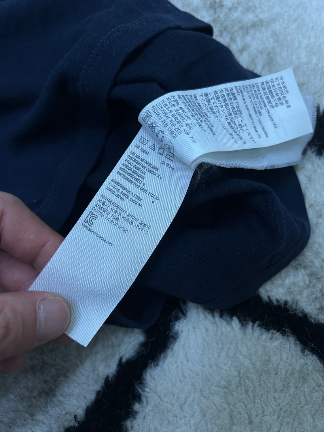 [M]아베크롬비 스펠아웃 반팔/짙은네이비 상품이미지5