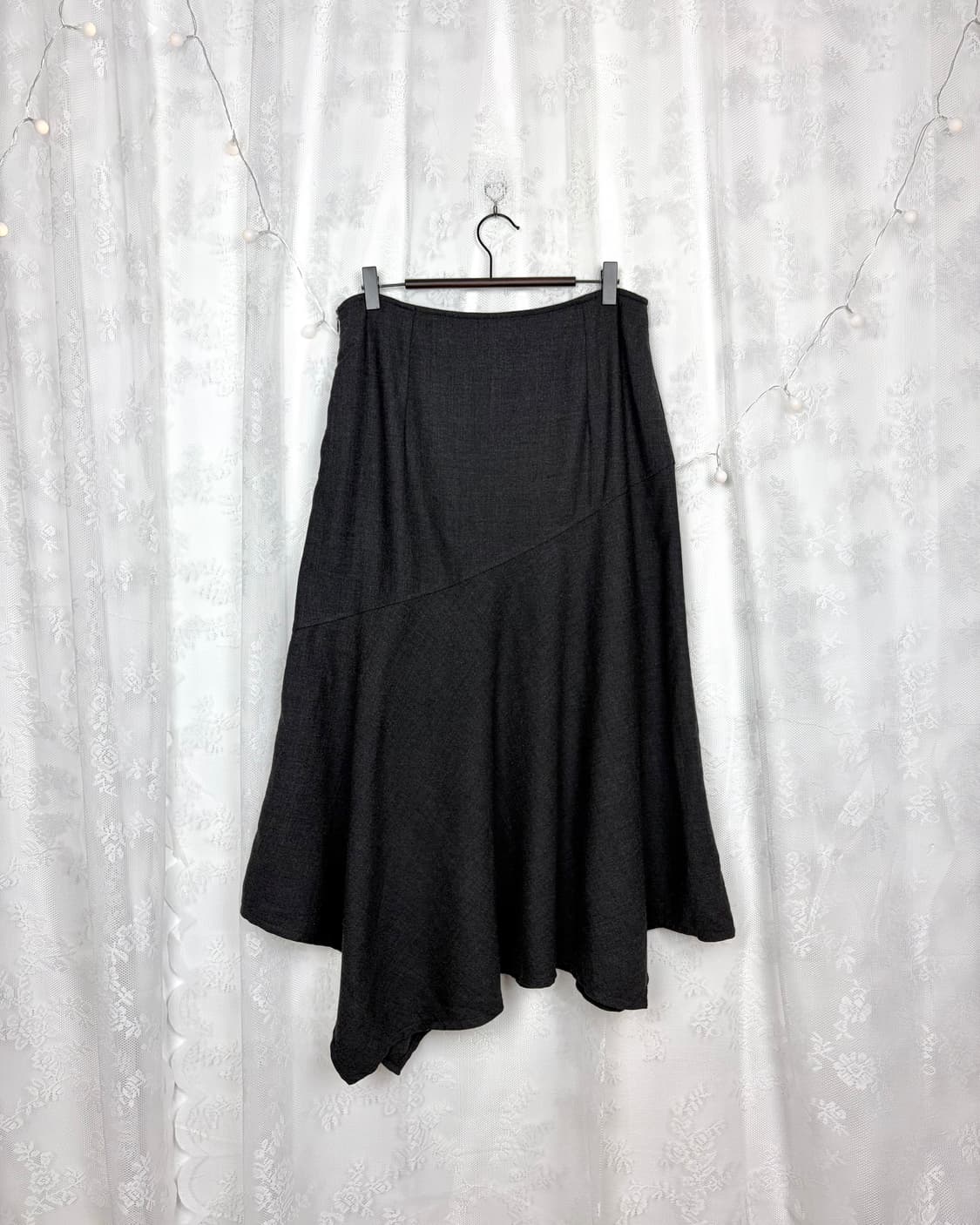 ANNA BASSANI asymmetric flare long skirt 상품이미지5