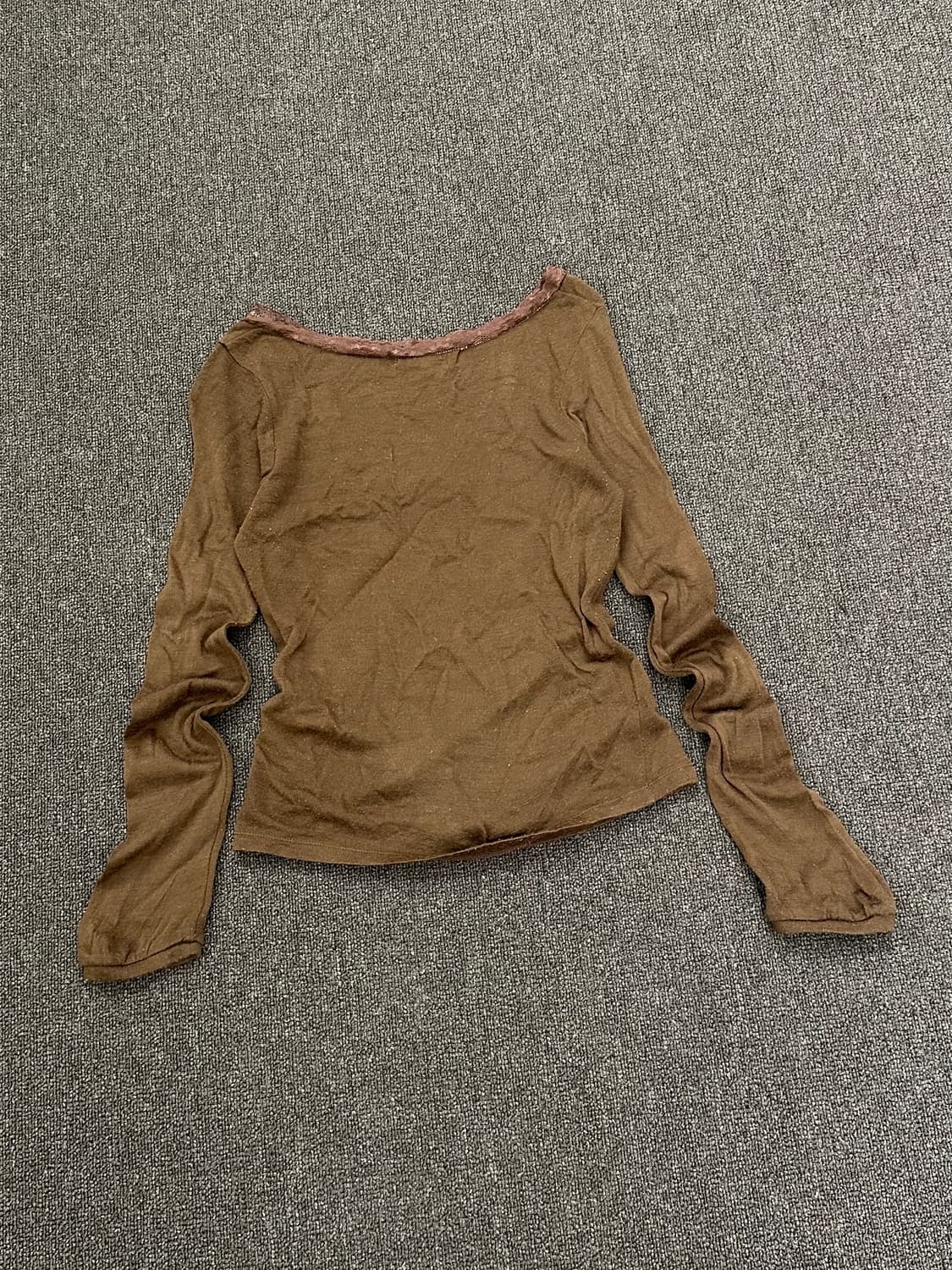 38)Klein plus vintage 여성 레이스 리본 디테일 브라운  상품이미지6