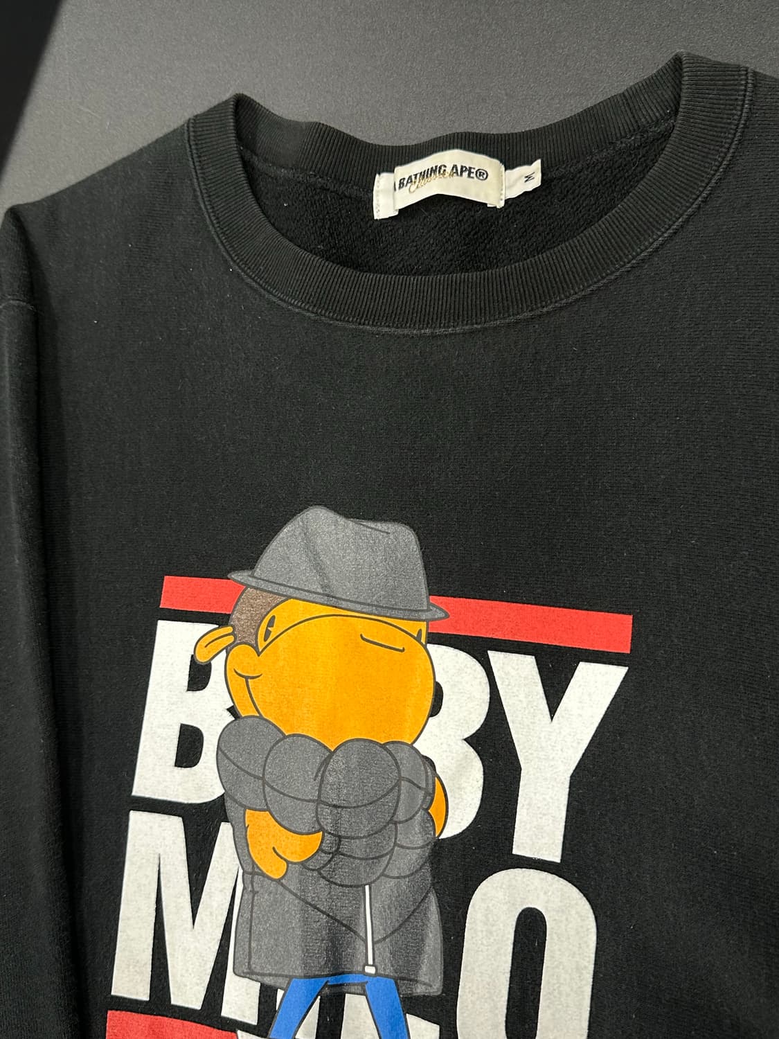 베이프 블랙 베이비 마일로 빅프린팅 맨투맨 상품이미지5