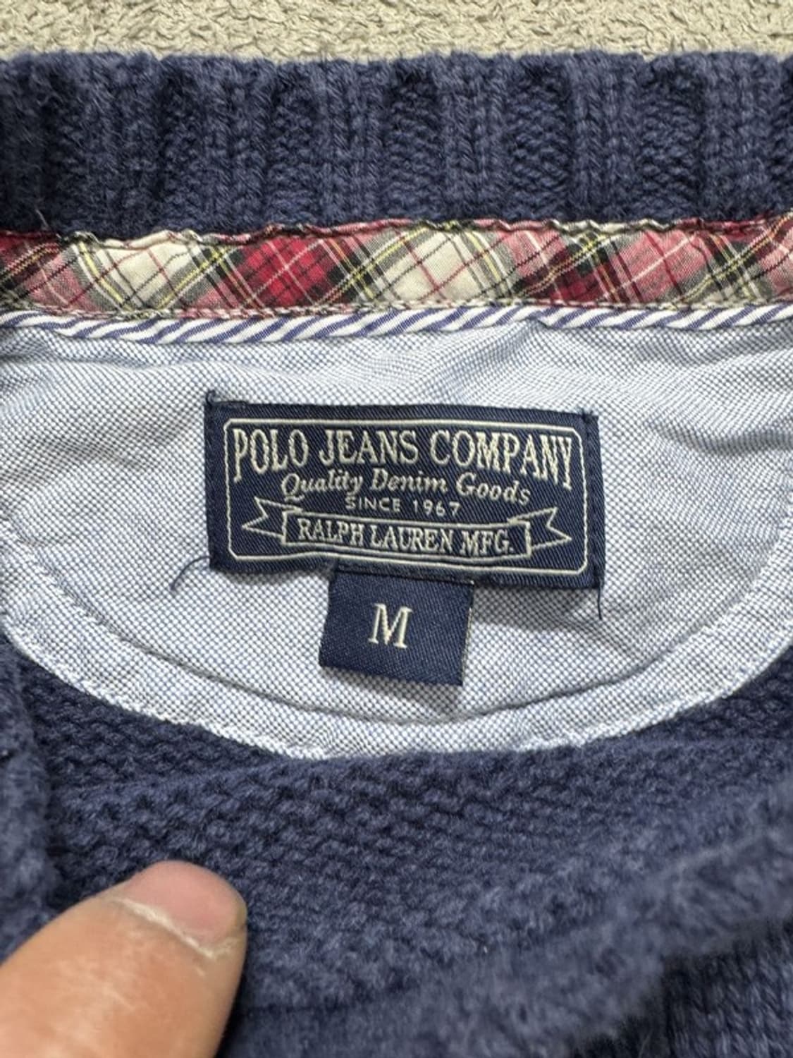 Polo 폴로 진스 컴퍼니 패치 네이비 니트 M 상품이미지3