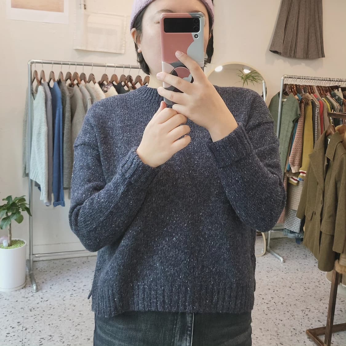 Studio CLIP 네이비 보카시 울니트 상품이미지9