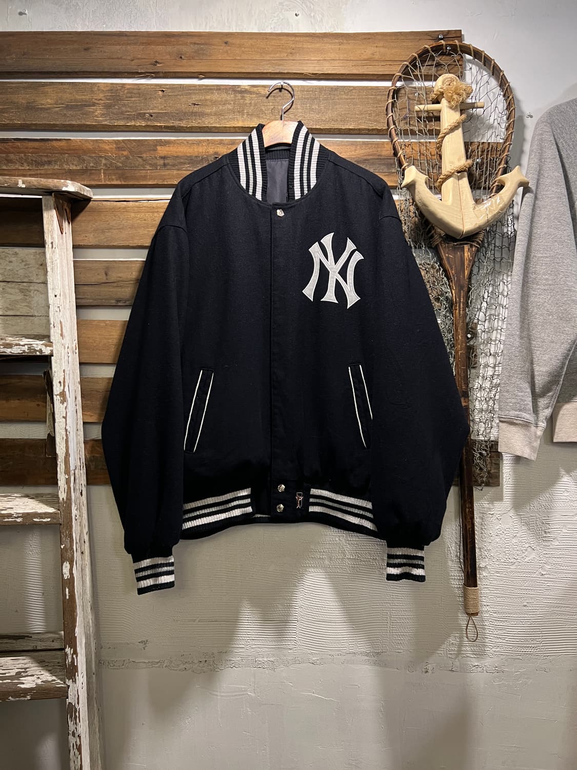 [XL]JH 디자인 MLB USA 뉴욕 양키스 리버시블 바시티 자켓 상품이미지8