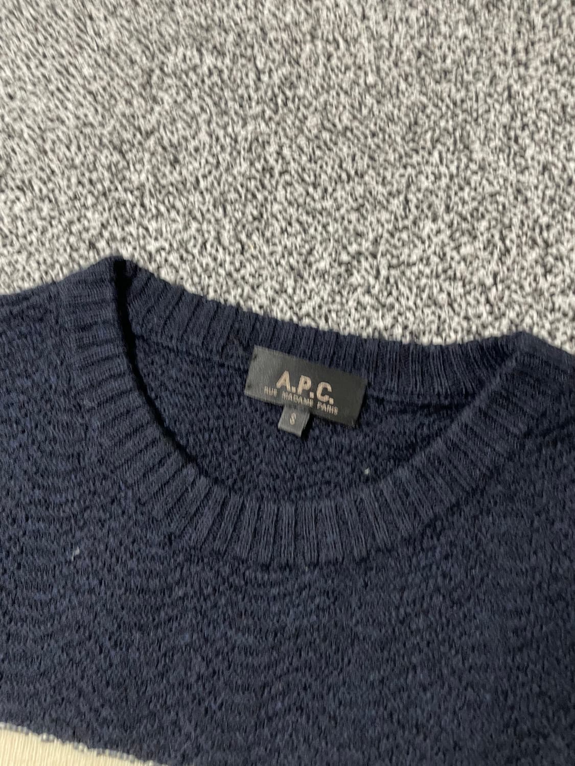 빈티지9. A.P.C 아페쎄 네이비 스트라이프 니트 미니 원피스 상품이미지4