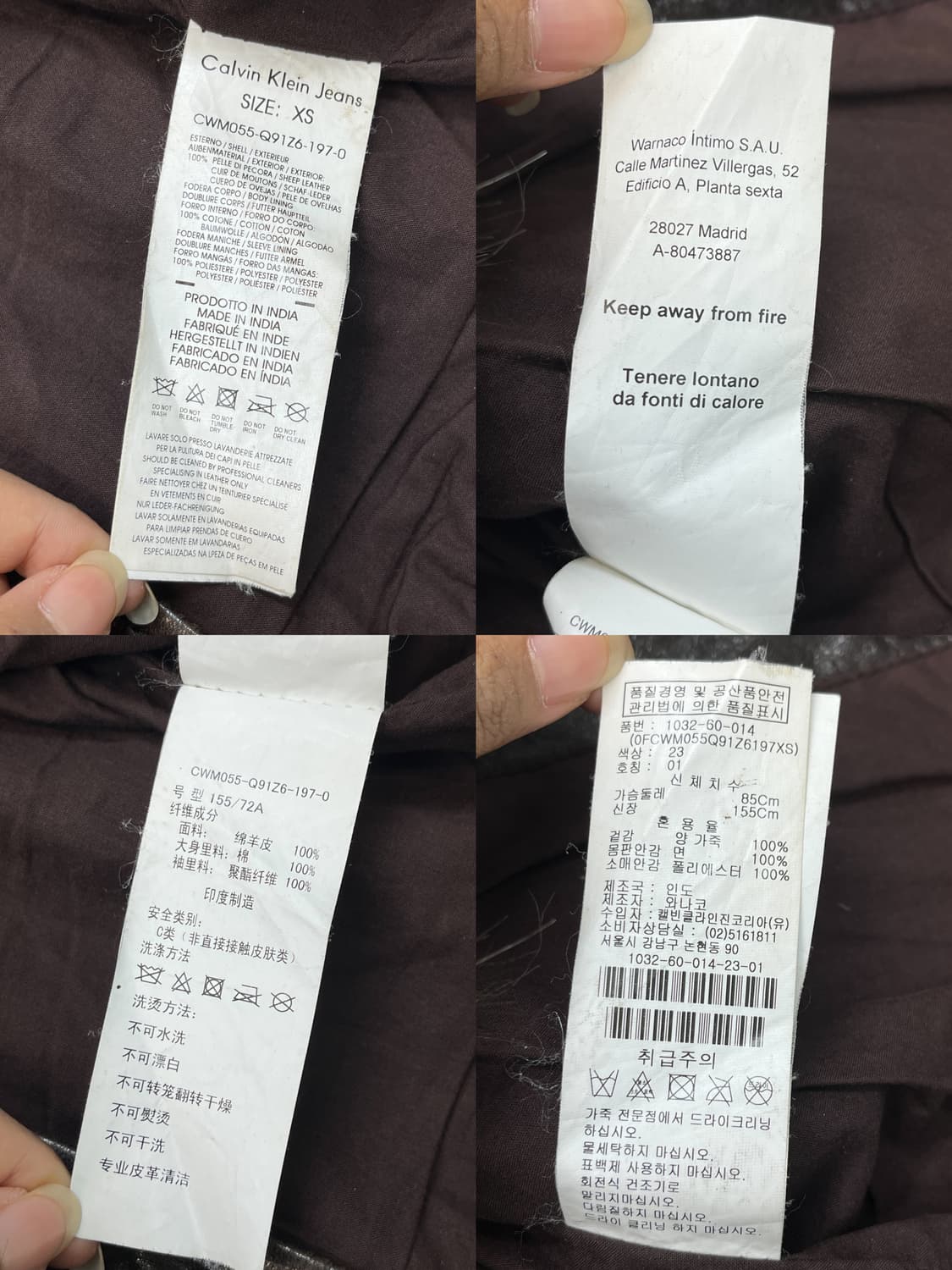 캘빈 클라인 진스 램 레더 자켓 상품이미지7