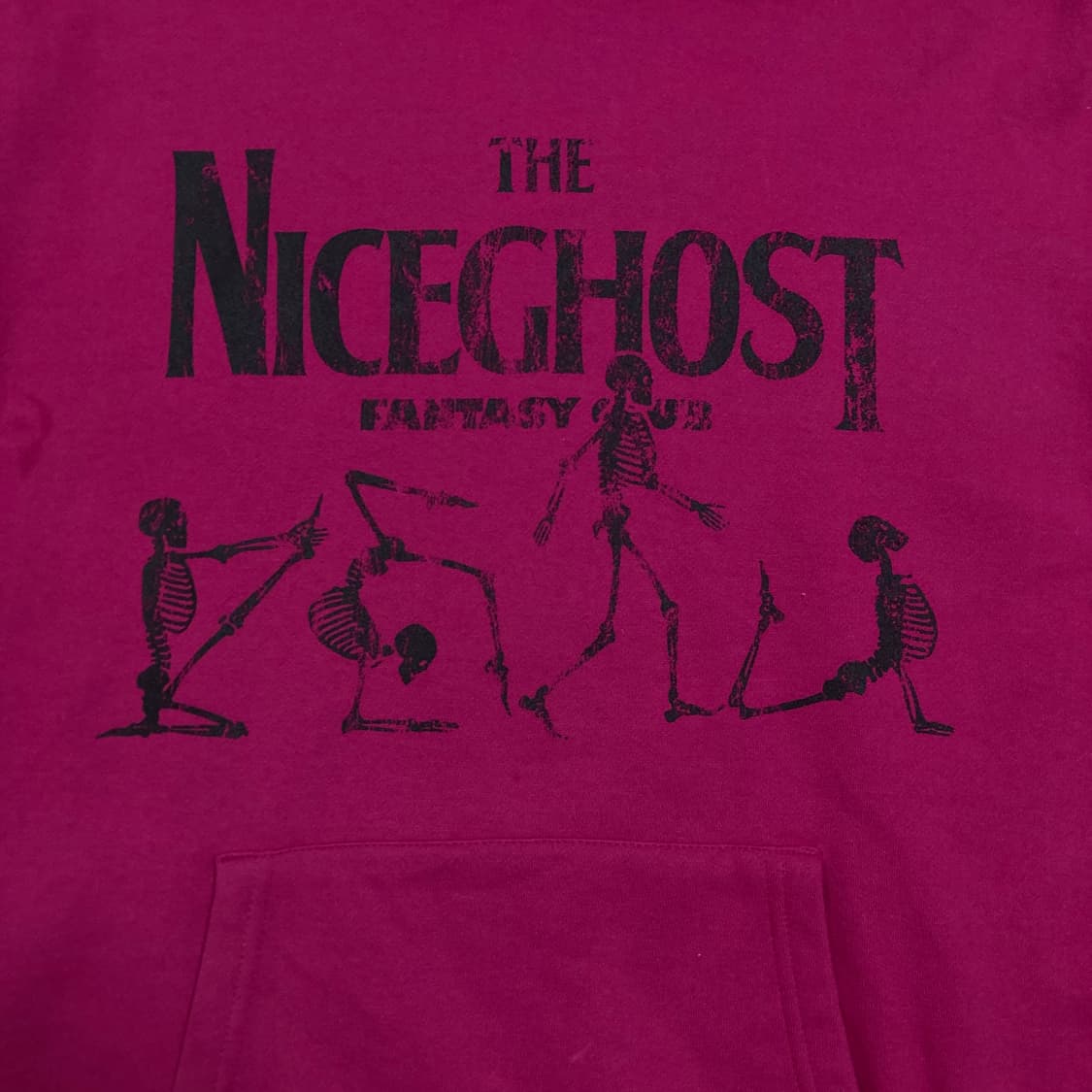 나이스 고스트 클럽 빅로고 핑크 후드티 상품이미지2