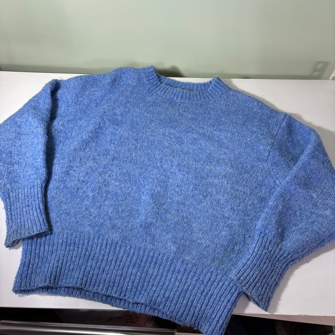 우먼FREE 자라 소라색 알파카혼방 니트 상품이미지2