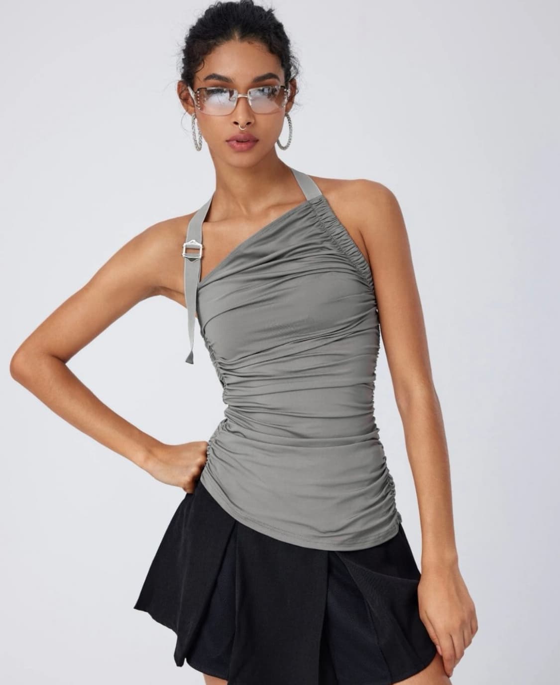 샵사이다 버클 홀더 셔링 탑  상품이미지1