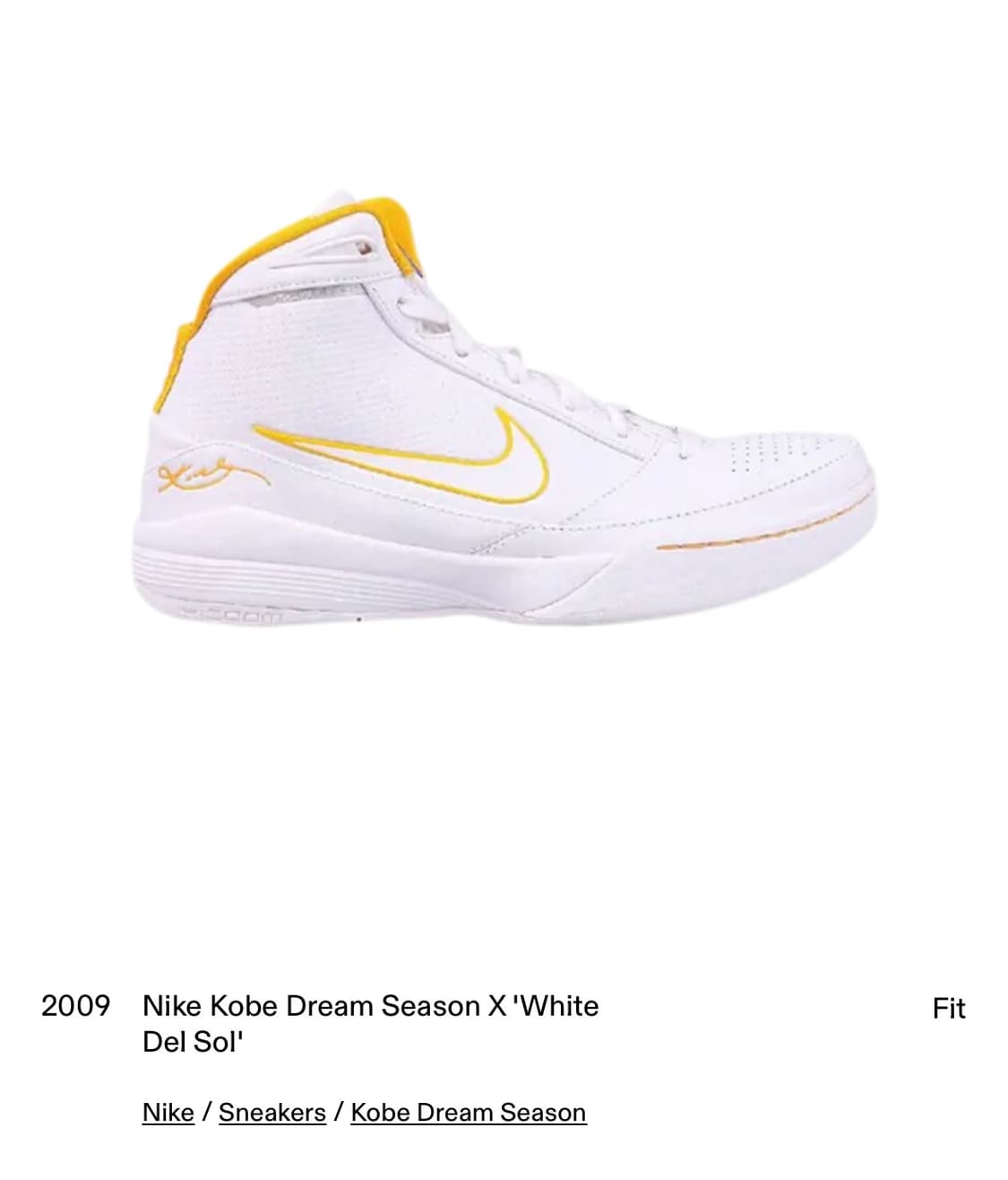 Nike Kobe Dream Season X 'White Del Sol’ 상품이미지1