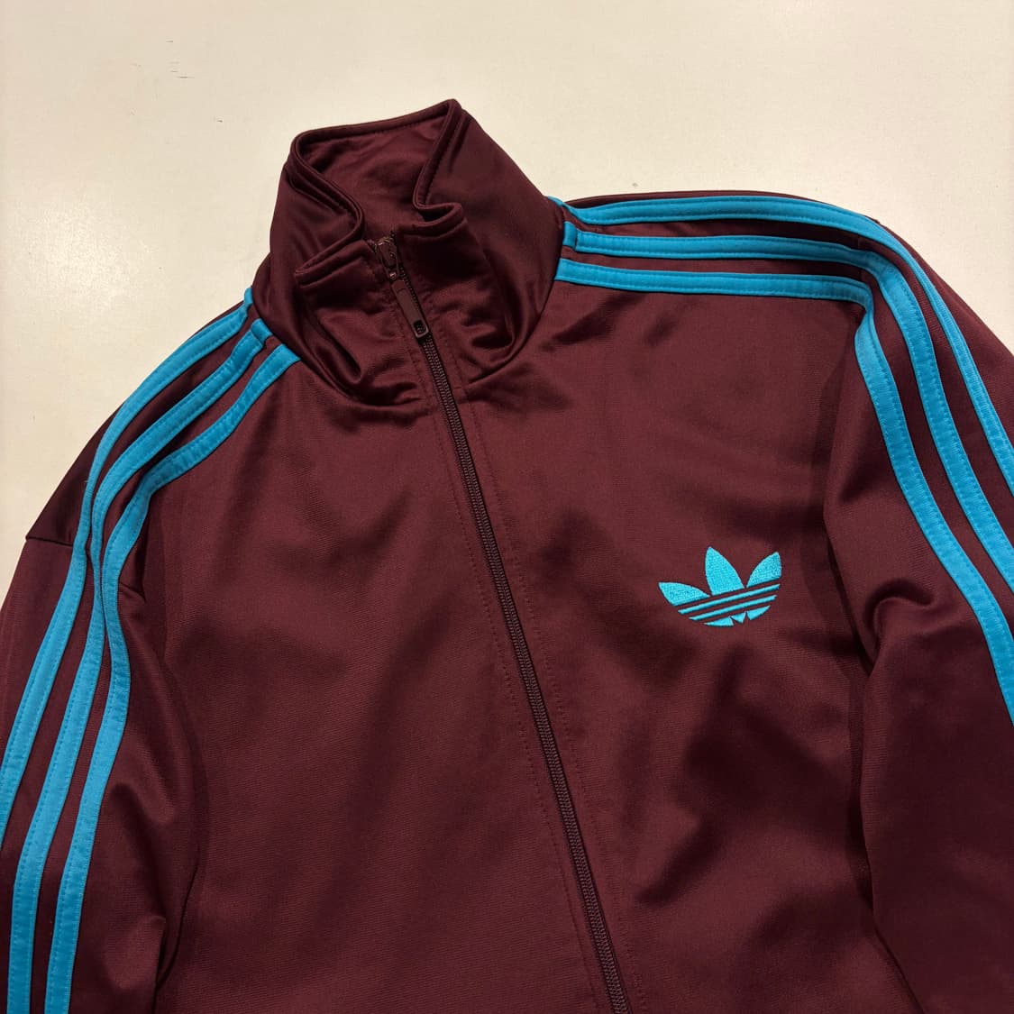 [90] 13s 아디다스 파이어버드 삼선 트랙탑 버건디/블루 B534 상품이미지3