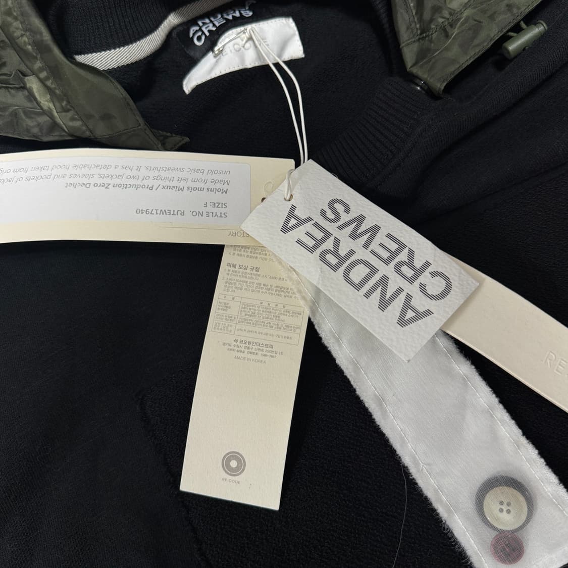 코오롱x레코드 Re:code 맨투맨후드 프리사이즈  상품이미지5