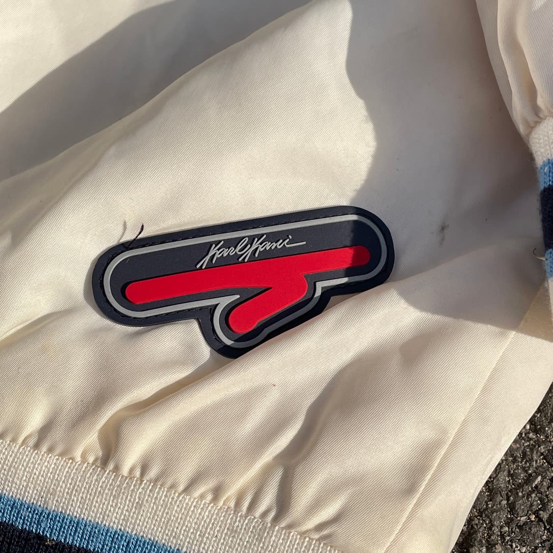 착샷o 90s 칼카니 대대장 화이트 올드스쿨 바시티 스타디움 자켓 XL 상품이미지6