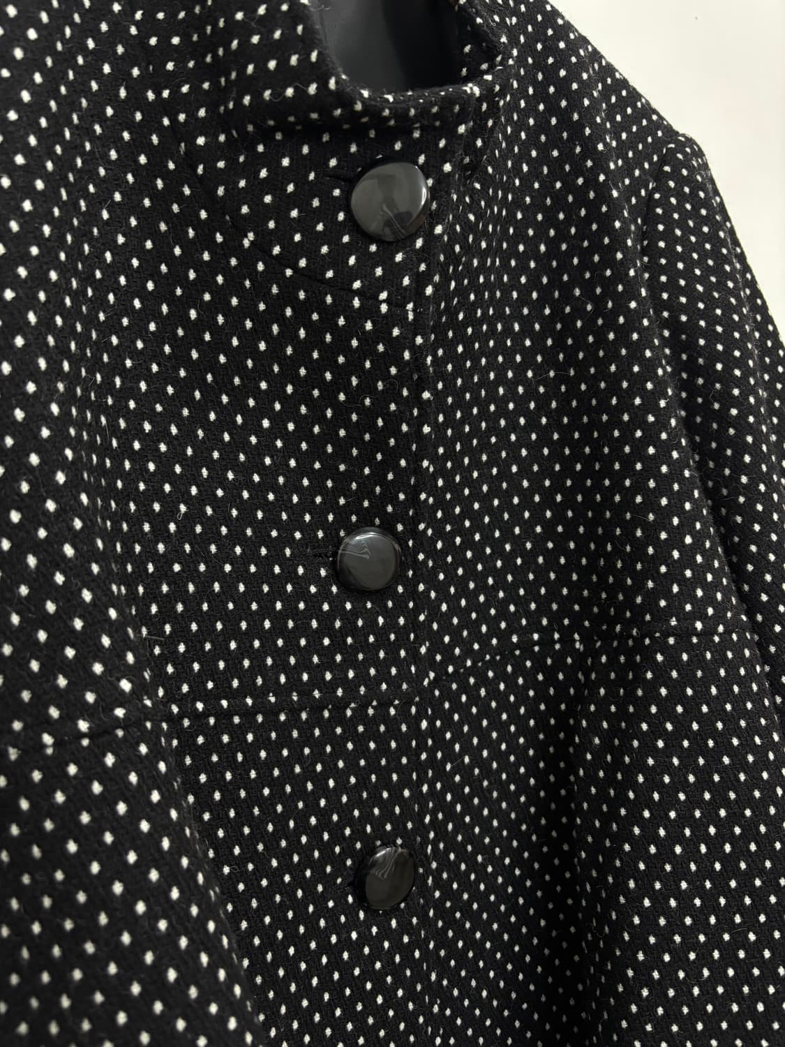 일본빈티지 도트 플레어 코트 상품이미지6