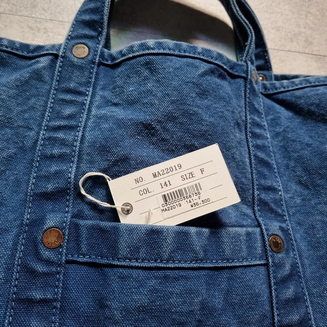 JOE McCOY Coal Tote Bag (INDIGO DYED) 상품이미지4