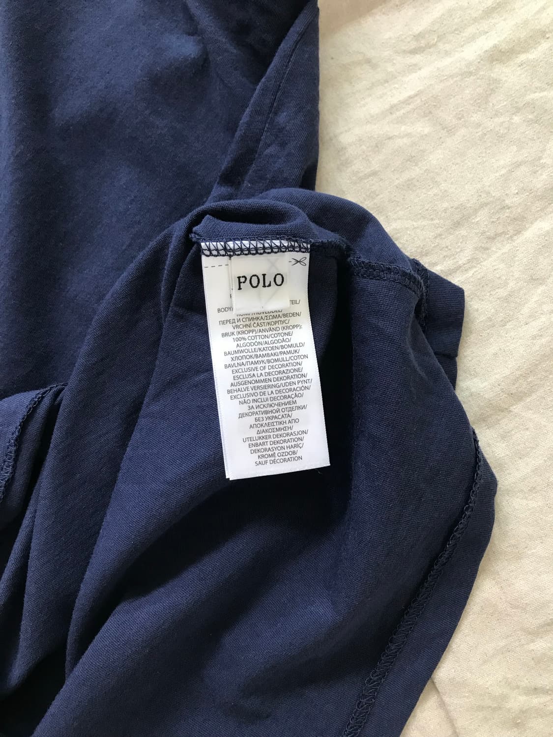 폴로 랄프로렌 포니로고 네이비 브이넥 반팔티 상품이미지7