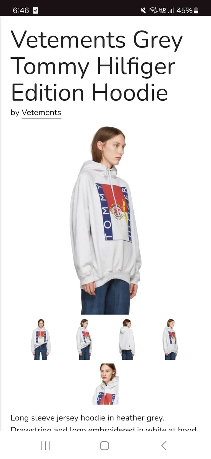 베트멍 X 타미힐피거 후드 그레이 M 상품이미지6