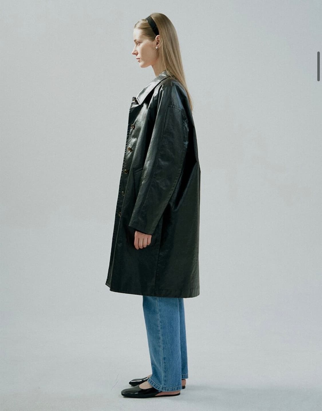 ORE 코팅 레더 라이크 맥 코트 상품이미지8