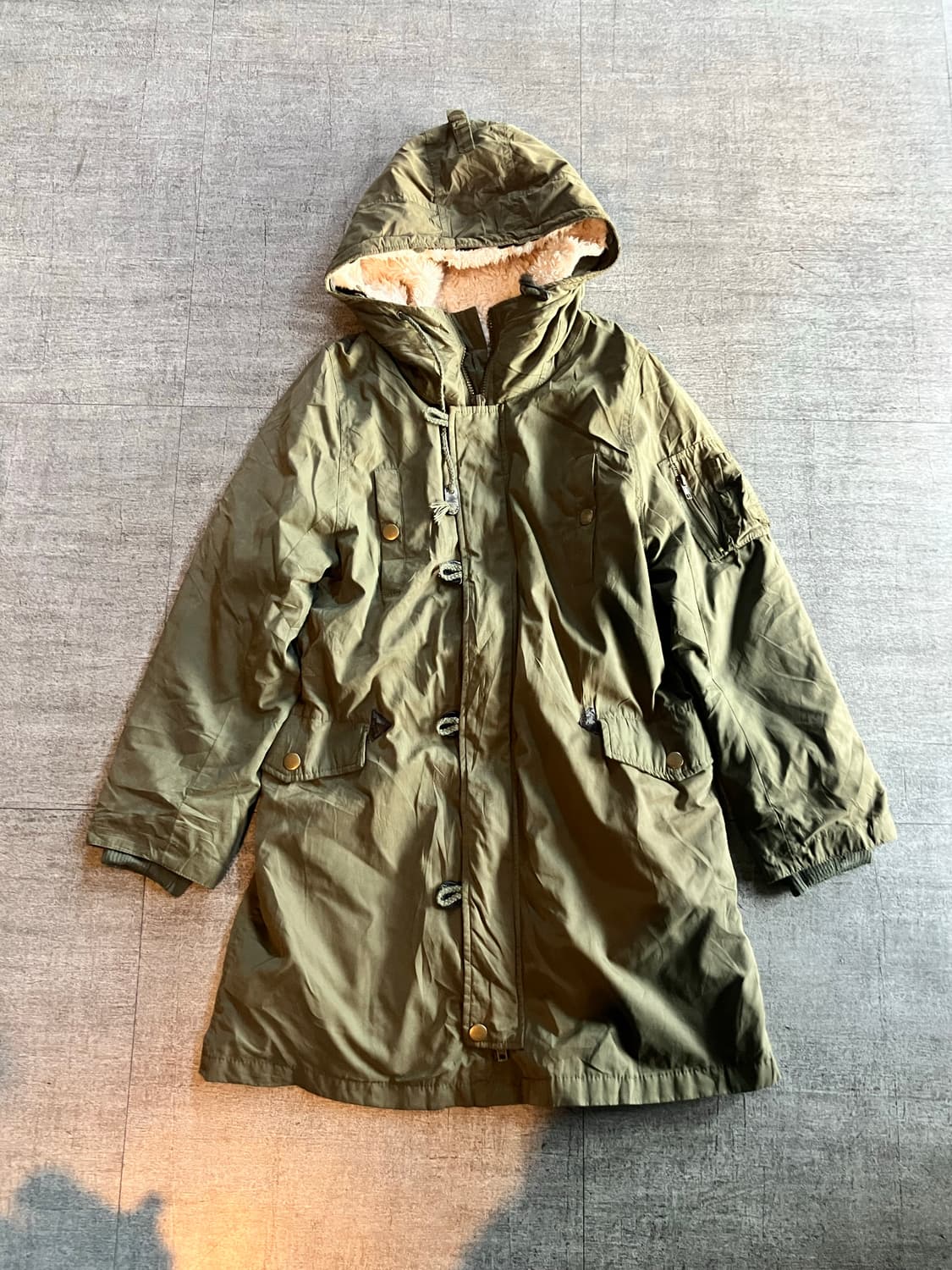 일본빈티지 올드스쿨아메카지 시골너드남 혁오풍 사파리양털 야상자켓 상품이미지1