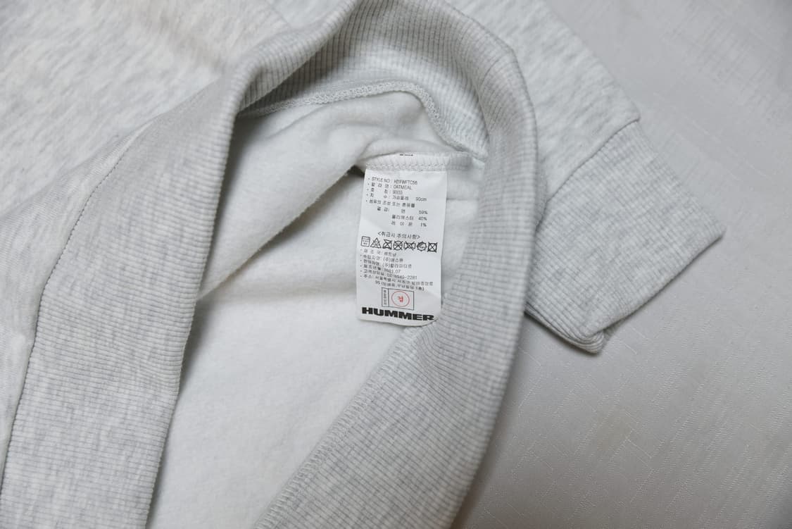 HUMMER 험머 맨투맨 티셔츠 회색 90 상품이미지4