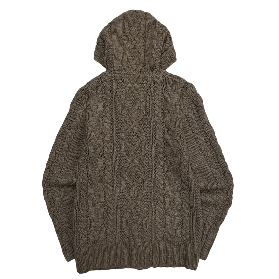 후아유 뮤트베이지 꽈배기 후드 가디건 S 상품이미지3