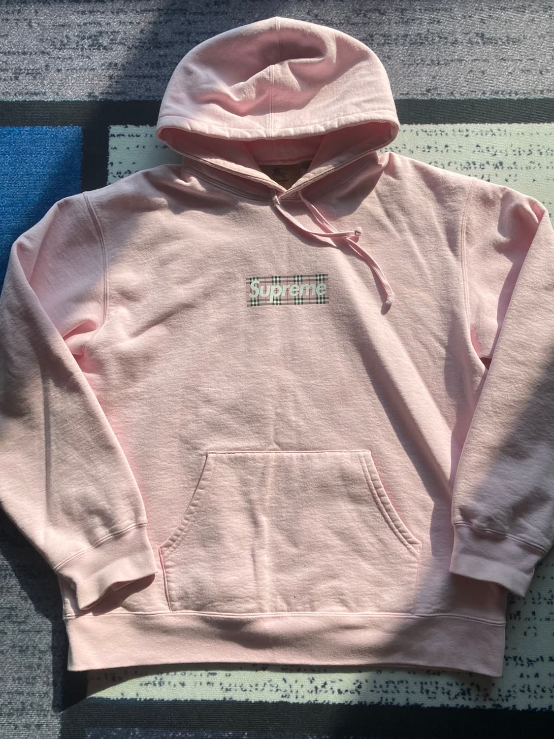 슈프림 x 버버리 후드티 (XL) 상품이미지2